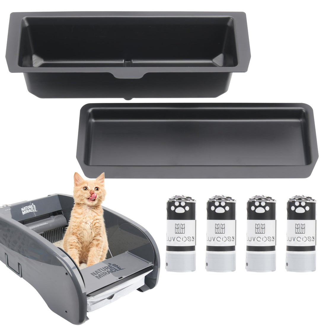40 Litter Box Liners with a Permanent Waste Receptacle Compatible