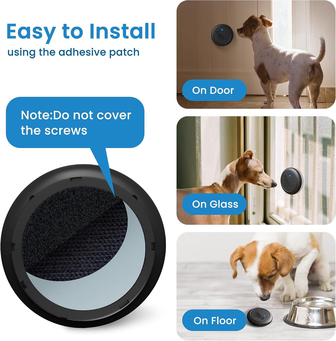 Hathever Add-On Wireless Dog Doorbell Transmitter with Large