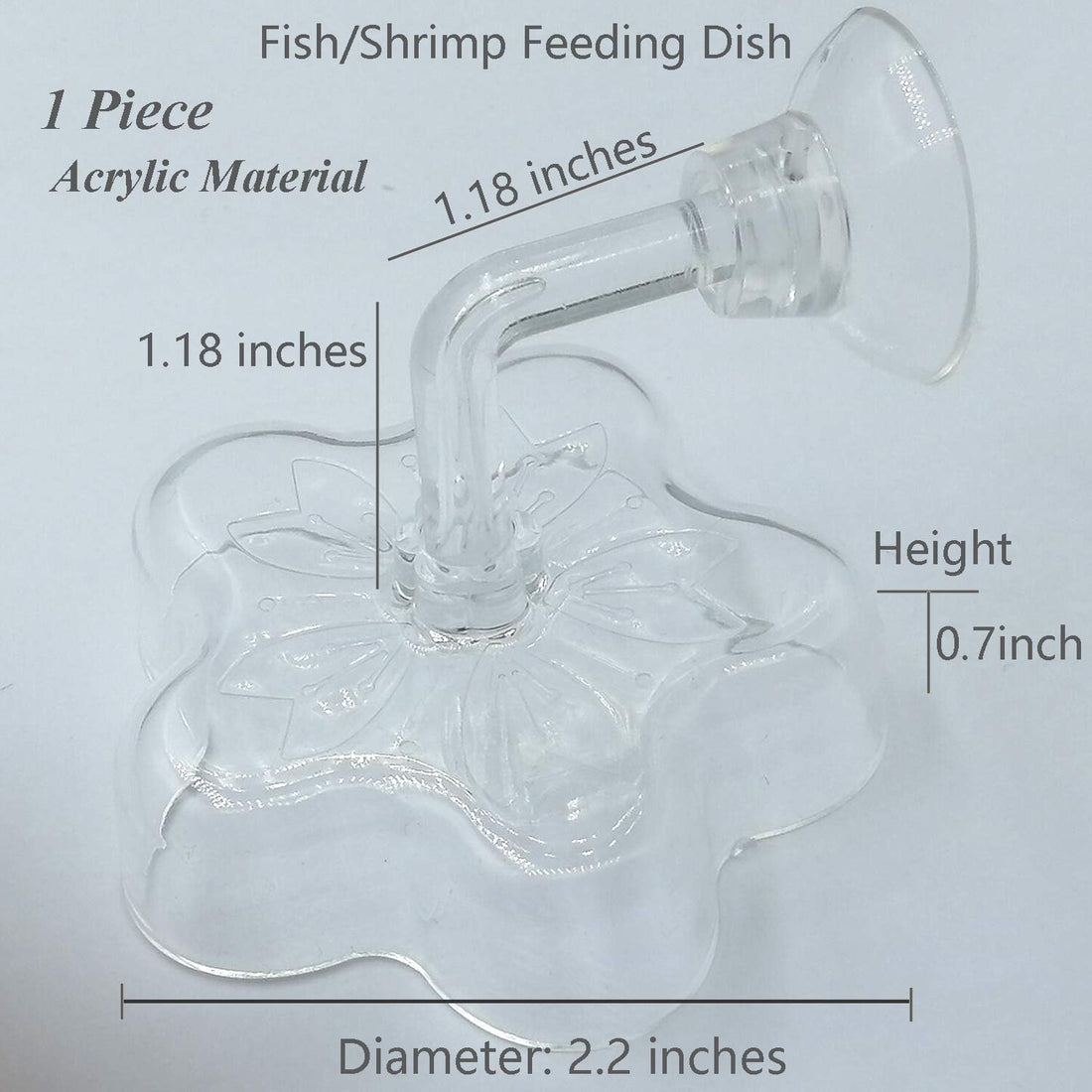 Aquarium Shrimp/Small Fish Feeding Dish Feeder Dish, Acrylic Material