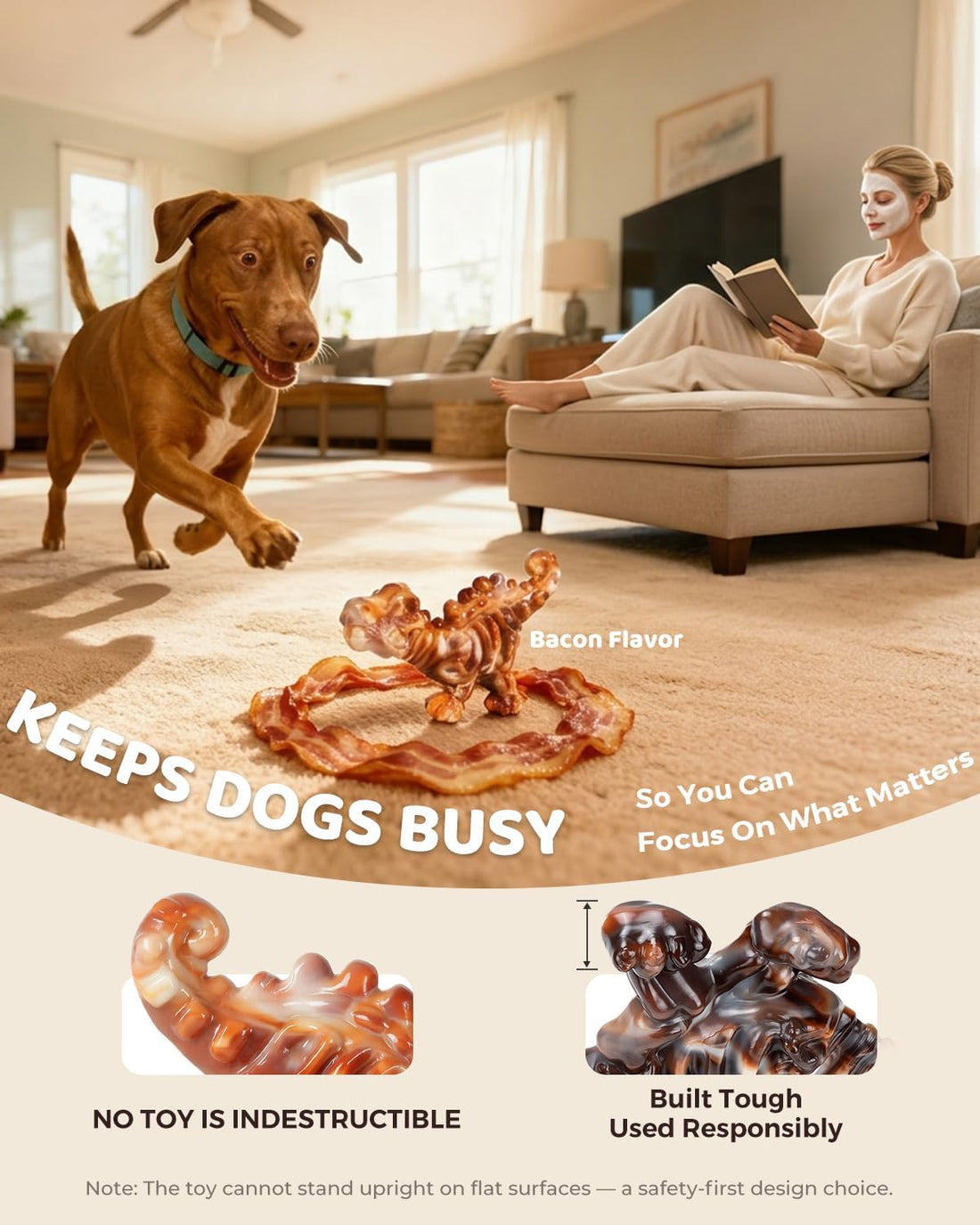 ChienBox DinoBone Dog Toys for Aggressive Chewers