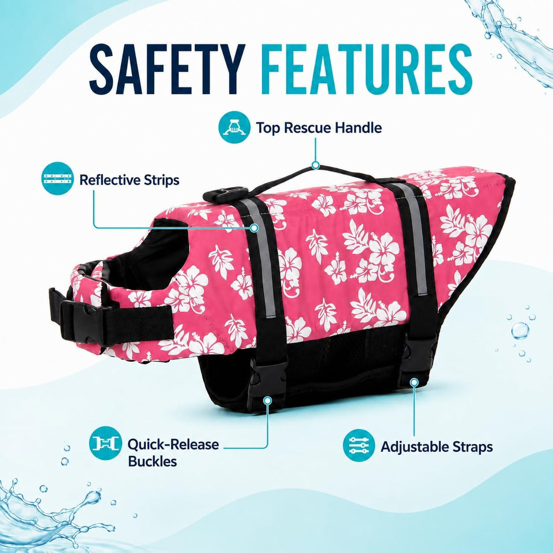 Dog Life Jacket Swimming Vest - Small Puppy Pool Float
