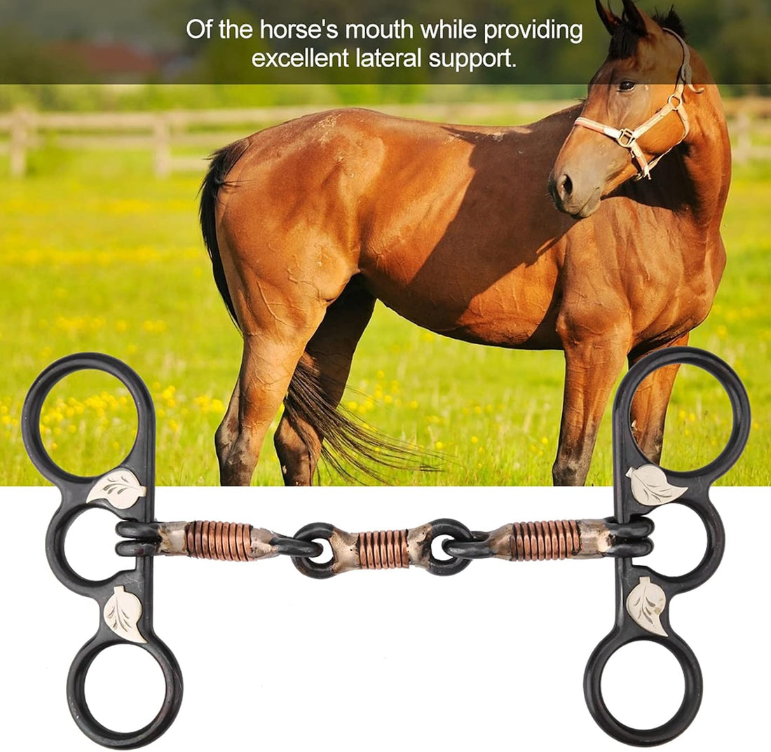 Western All Purpose Ring Horse Snaffle Stainless Steel Copper Roller