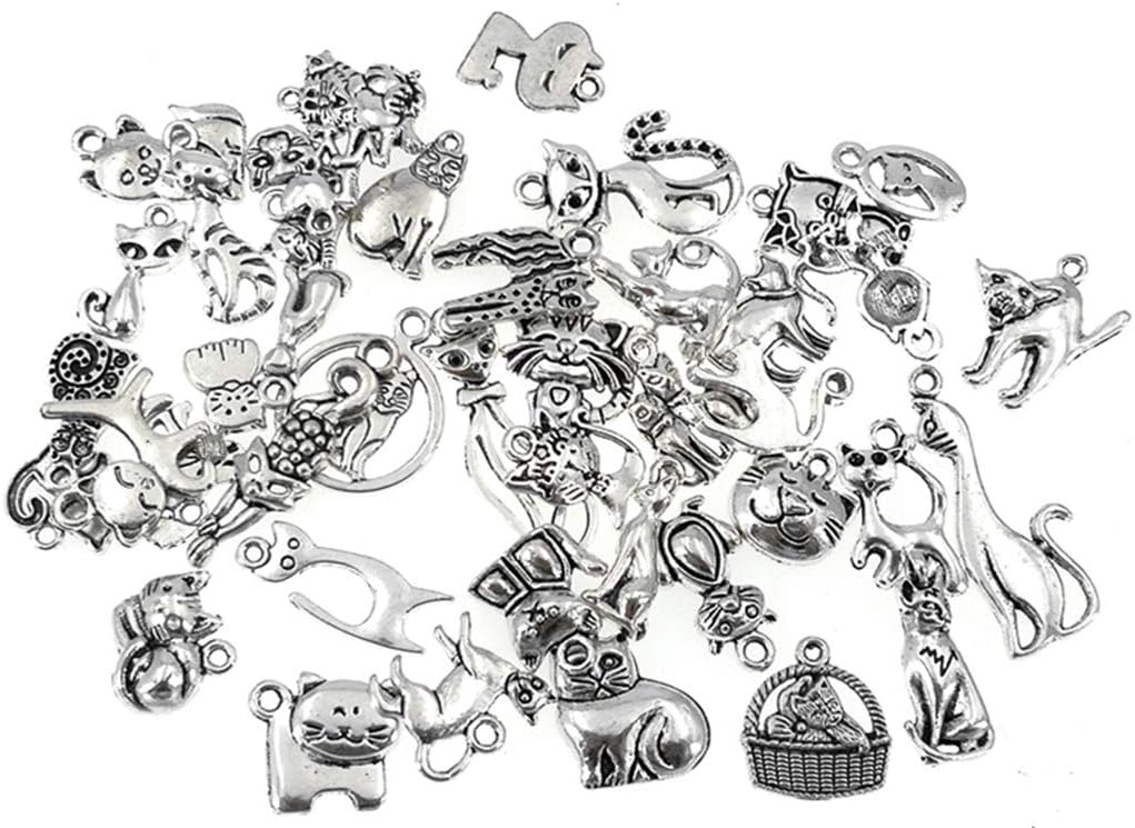 Kinteshun Assorted Cats Pet Charm Pendant for DIY Jewelry Making
