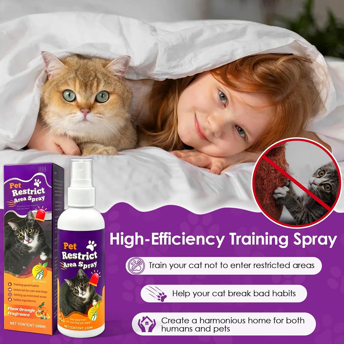 Citrus Cat Deterrent Spray for Furniture Protection