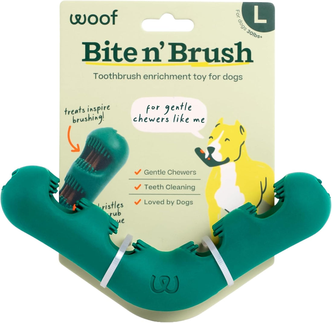 WOOF Bite n' Brush Dog Dental Chew Toy for Medium to Large Dogs 25