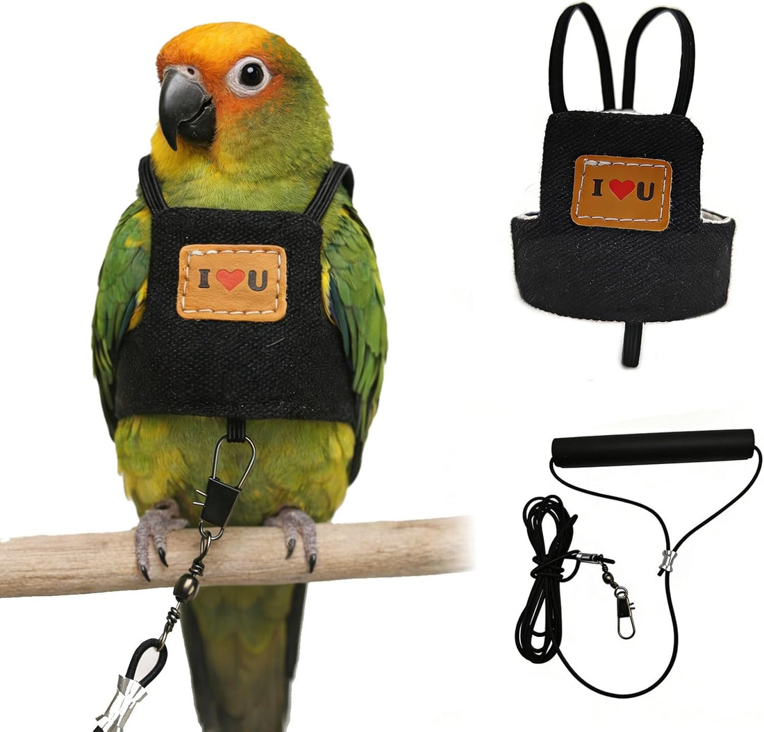 Bird Flight Harness Vest, Adjustable Training Design Anti-Bite