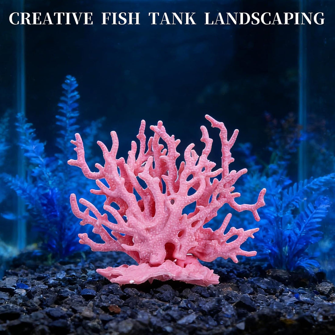 Artificial Aquarium Coral Ornament Pink Fish Tank Fake Coral Plastic