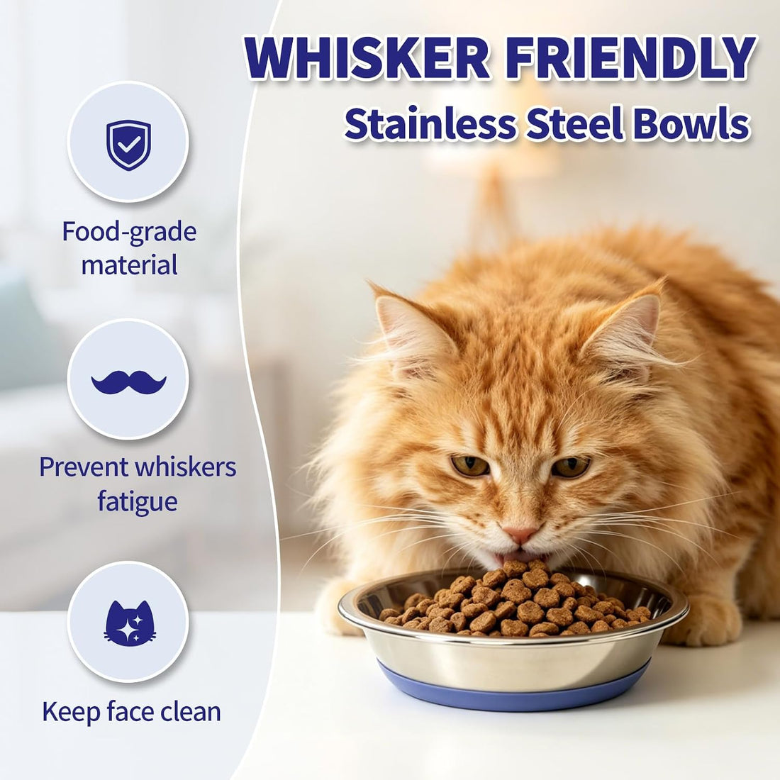 3 Pack Stainless Steel Cat Bowls