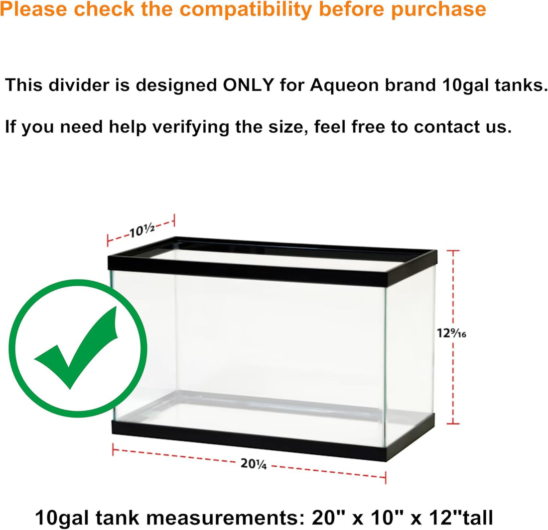 Acrylic Aquarium Divider Kit 5.5/10 / 20L / 20H / 29 / 40B / 55/75 /