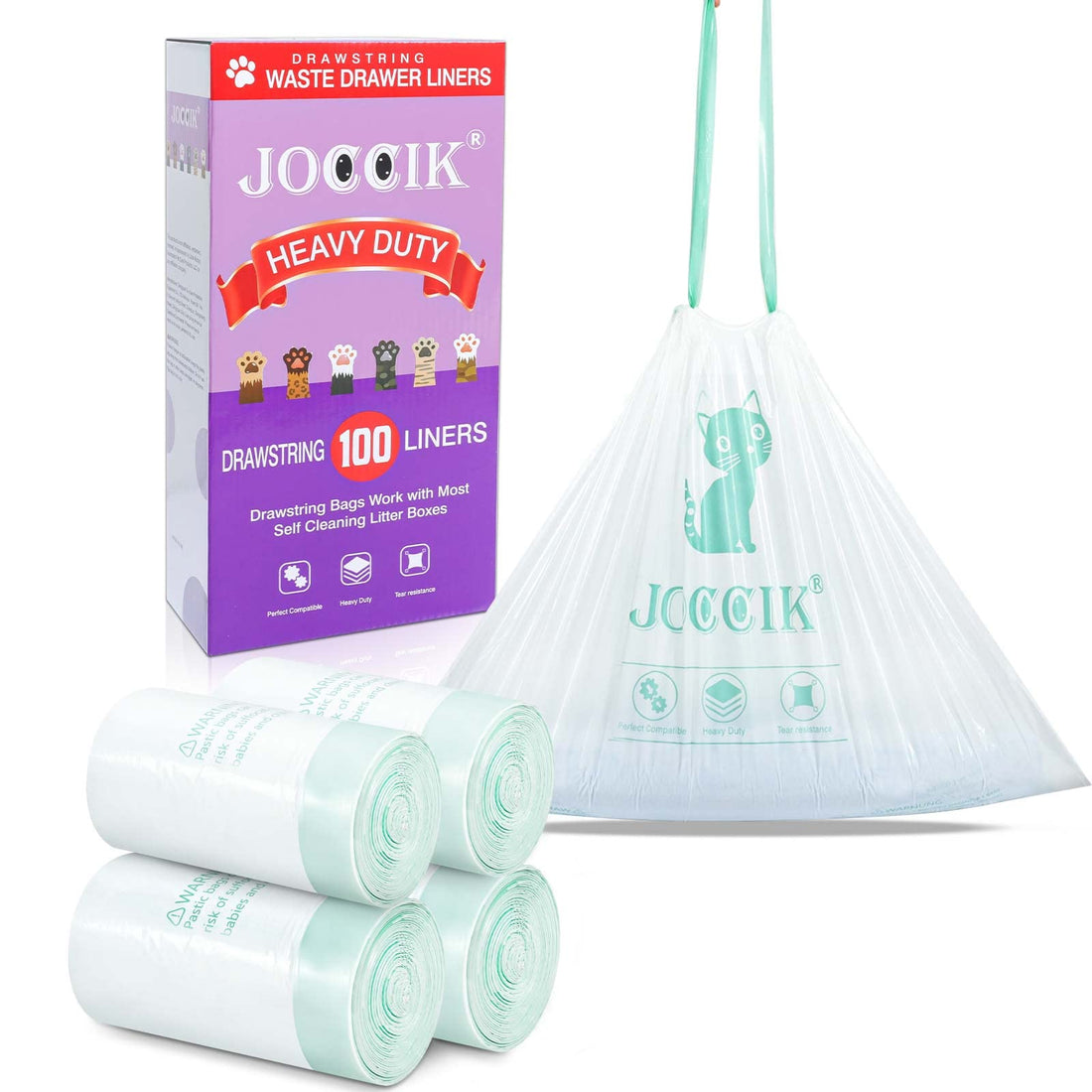 Drawstring Litter Box Liners Compatible with Robot