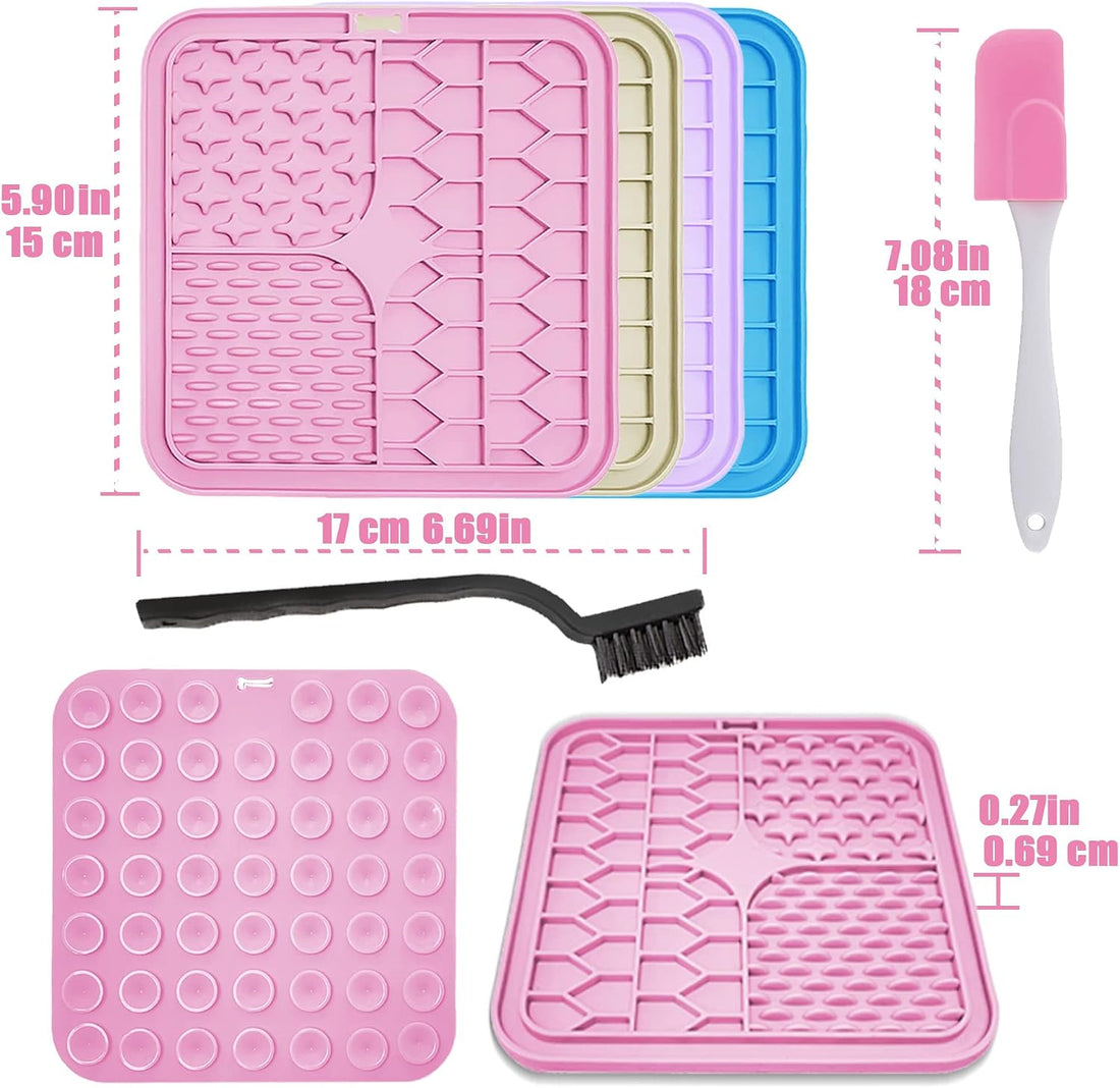 Bikabpet Lick Mat for Dogs and Cats,Cat Licking Pad with Suction Cups