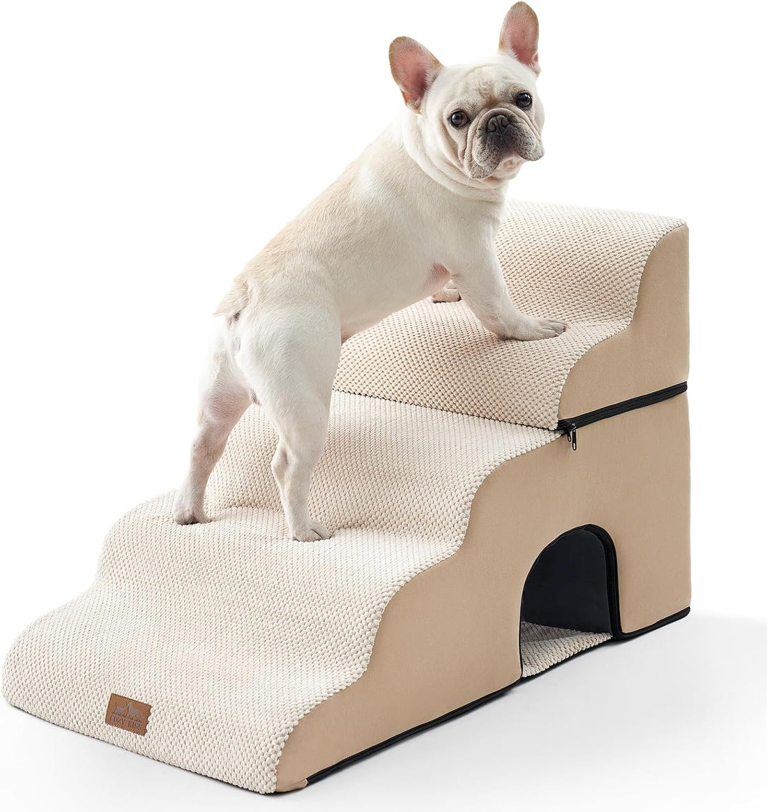 COZY KISS Dog Stairs for Small Dogs, 3-Step 2-in-1 Dog Steps,15.7" H