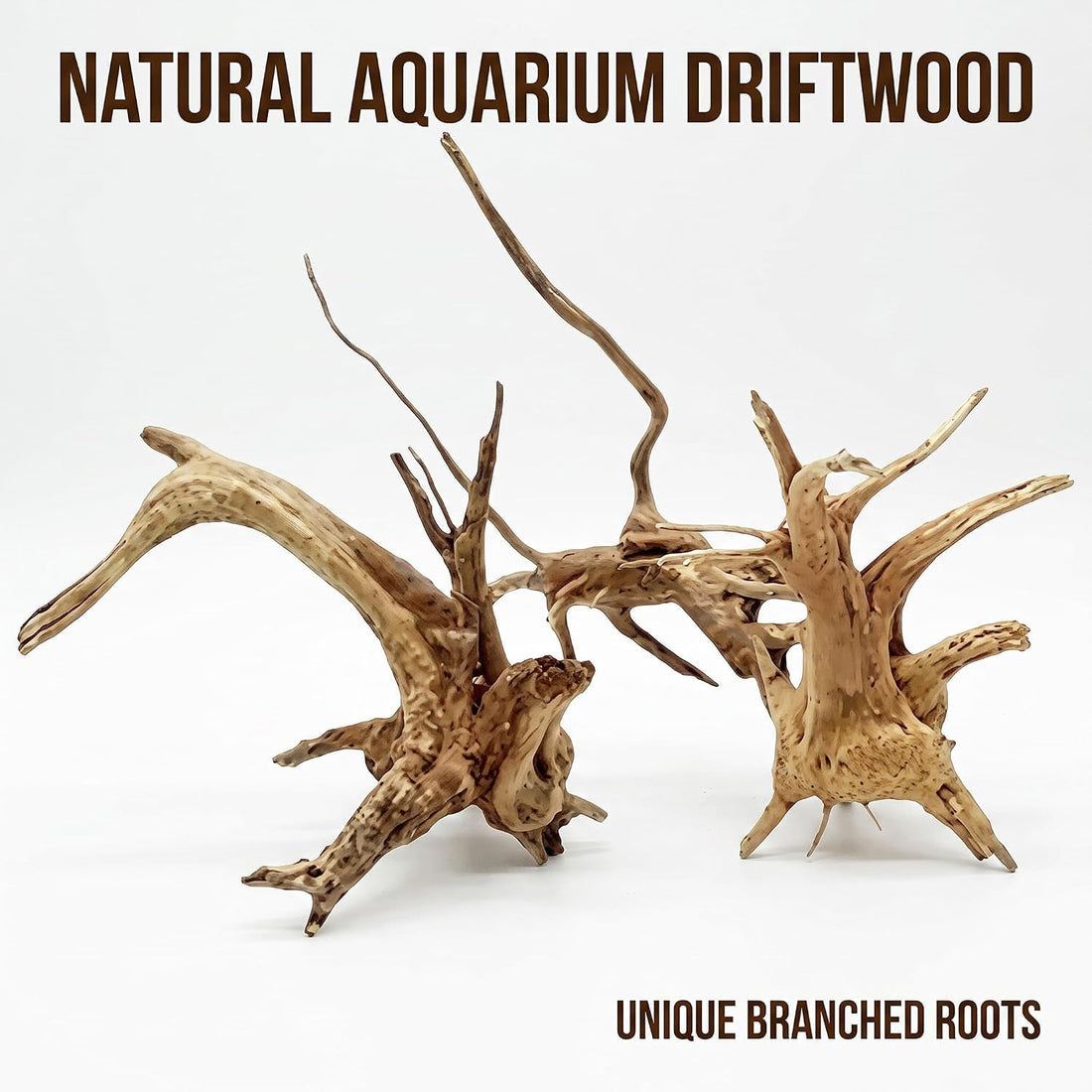 2Pcs Aquarium Driftwood Branches Natural Wood Reptiles Trunk Wood