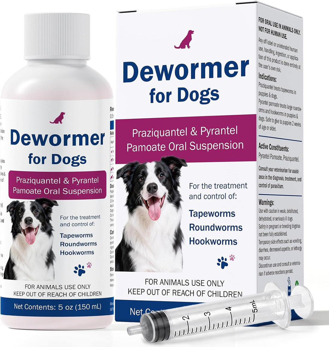 Dewormer for Dogs, Praziquantel & Pyrantel Pamoate