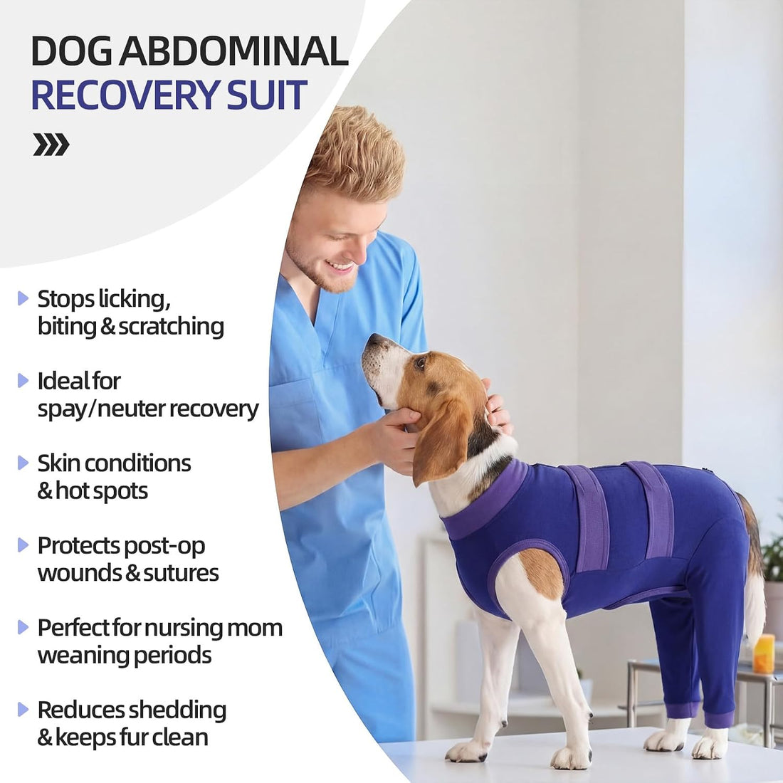 Lelepet Dog Surgery Recovery Suit, Pants for Dogs