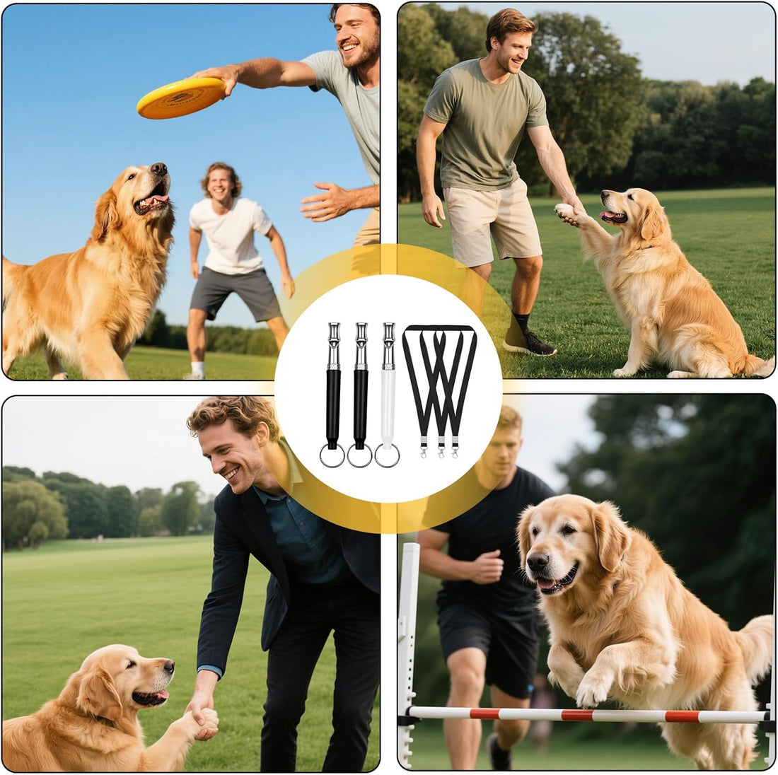 3Pcs Dog Whistle To Stop Barking,For Training Recall,Professional