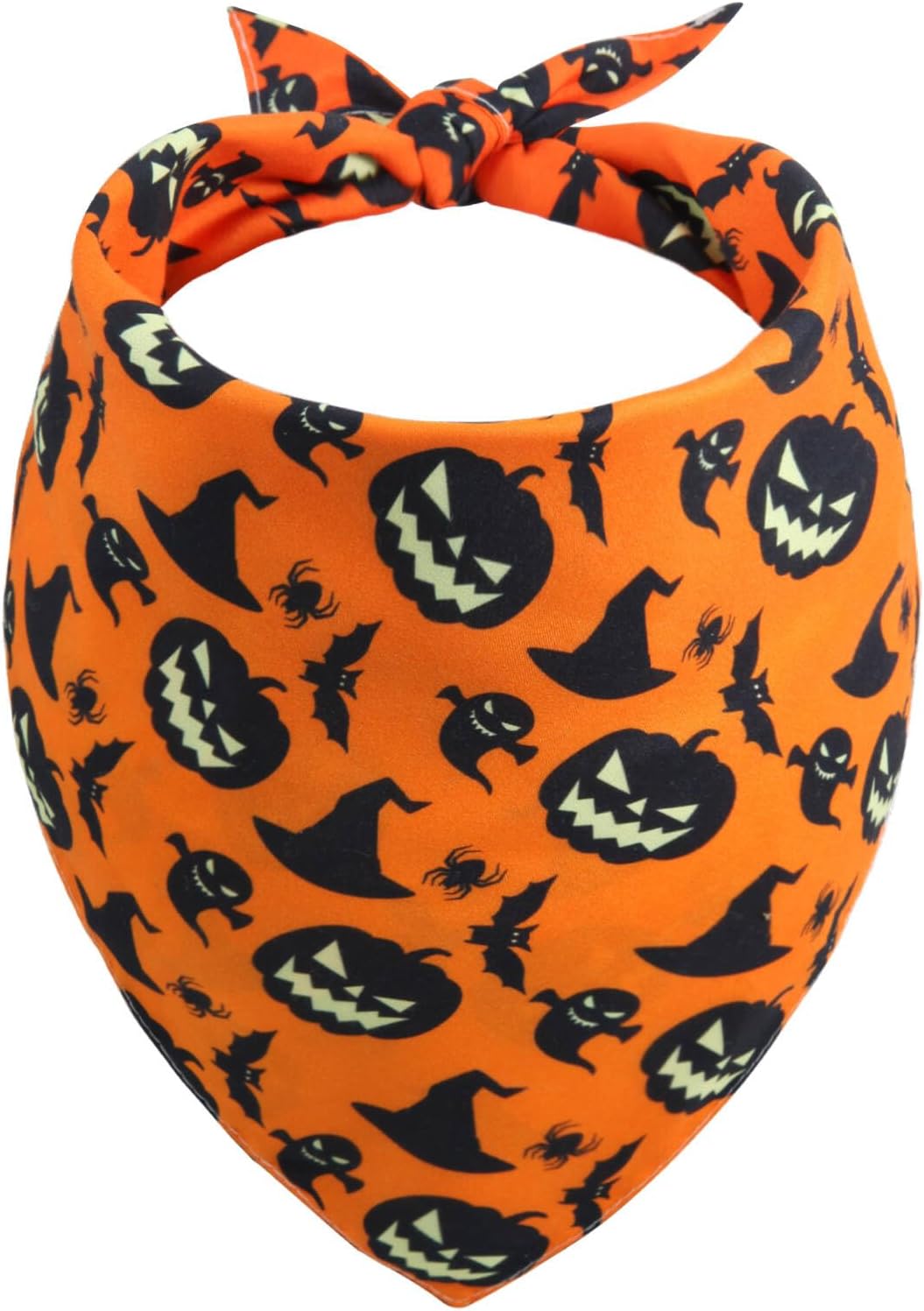 Halloween Dog Bandana Large -1 Pack, Reversible Dog Scarf