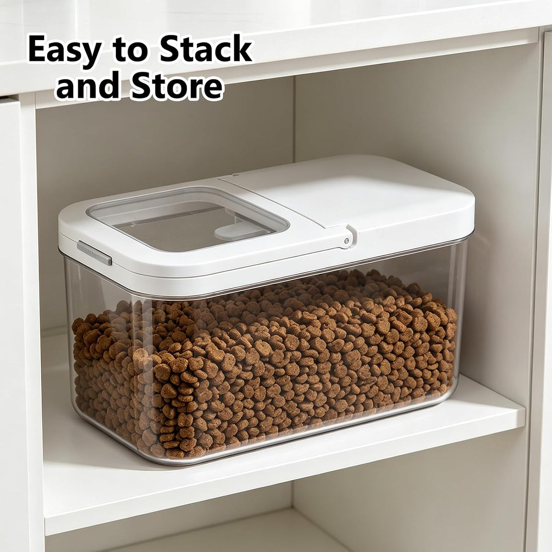 YEXEXINM Pet Food Storage Container with Lid & Scooper 5-7.5lbs/6L