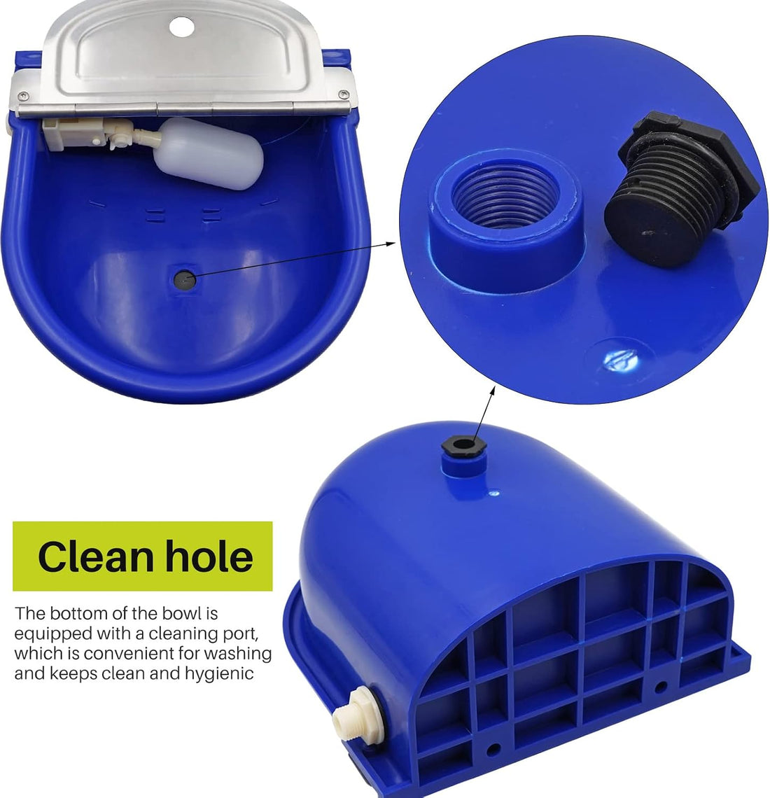 MINYULUA Automatic Waterer Bowl Large Horse Waterer with Float Valve