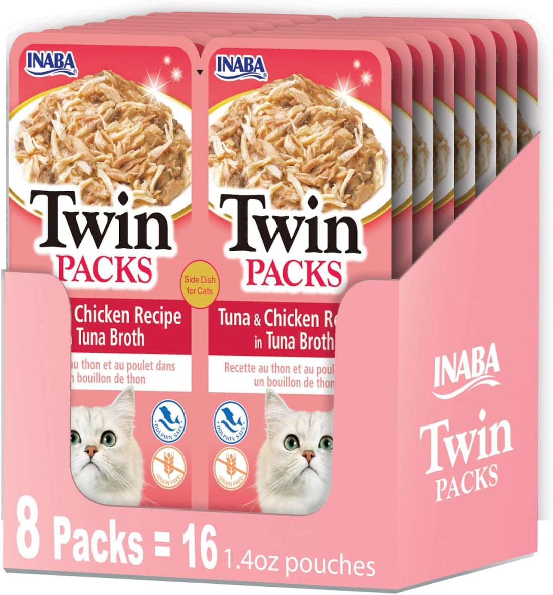 INABA Twin Packs for Cats, Side Dish/Topper Pouch