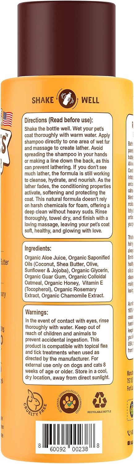 Petsmont Dream Bubbles Organic Shampoo + Conditioner for Dogs and Cats