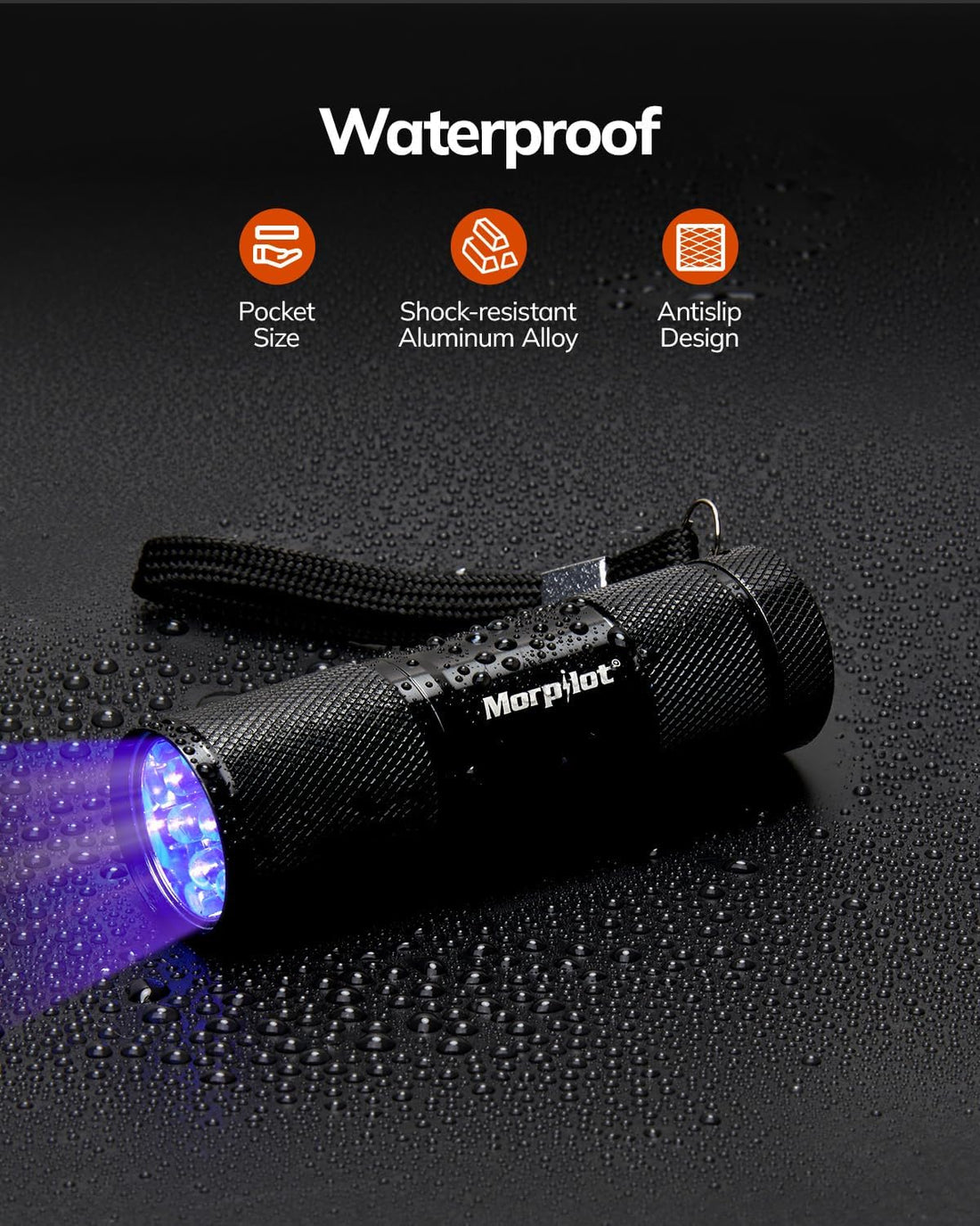 Morpilot Black Light Flashlight Mini UV Flashlight