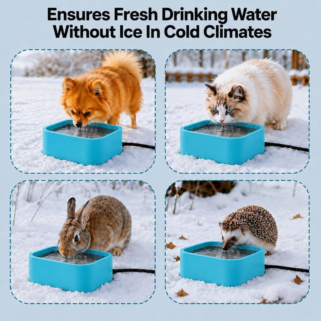 Heated Dog Bowl, 5.5L Extra Large Heated Pet Water Bowl