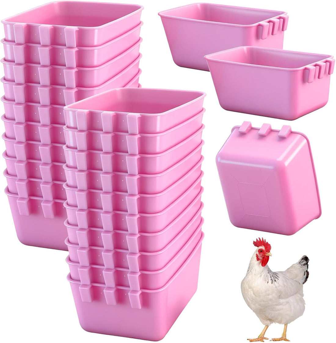 Maxdot 20 Pcs Chicken Water Feeder Cup 16 oz Large Watering Cup