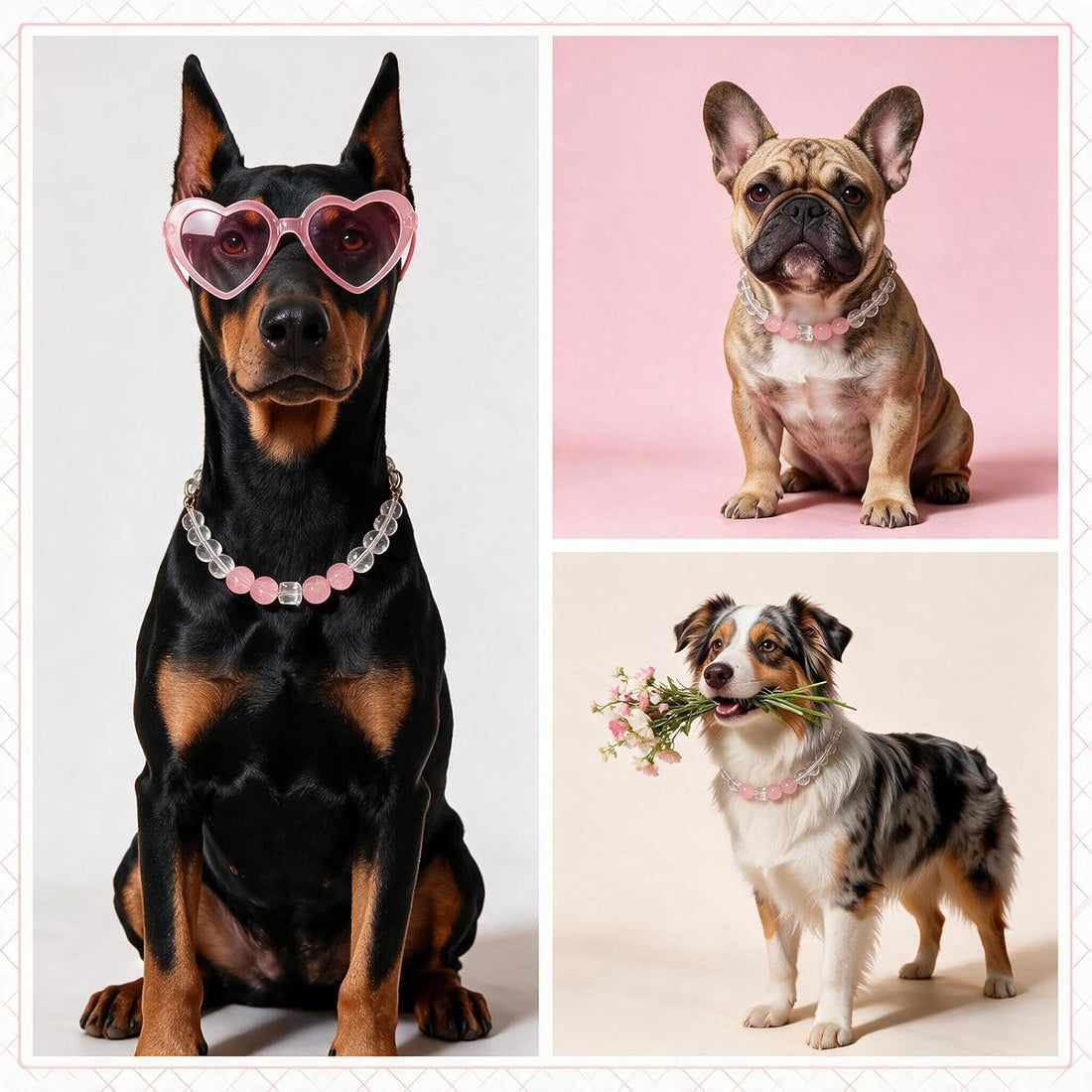 Handmade Dog Collar and Matching Owner Friendship Bracelet Set