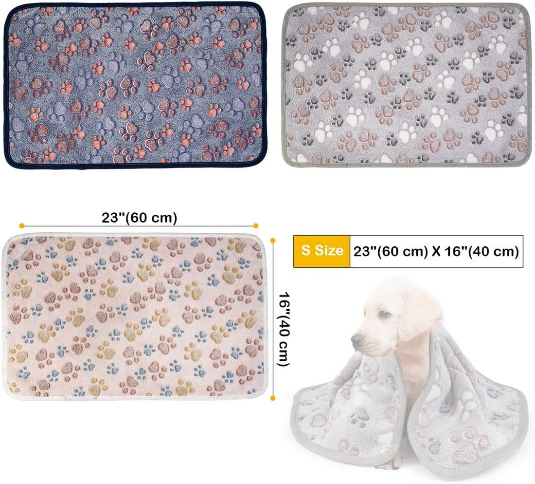 Dono 1 Pack 3 Dog Blankets, Soft Fluffy Fleece Pet Blanket Warm Sleep