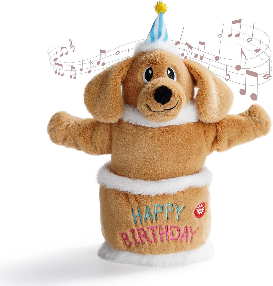 Fuzzwoof Dog Birthday Cake, Interactive Singing & Dancing Dog
