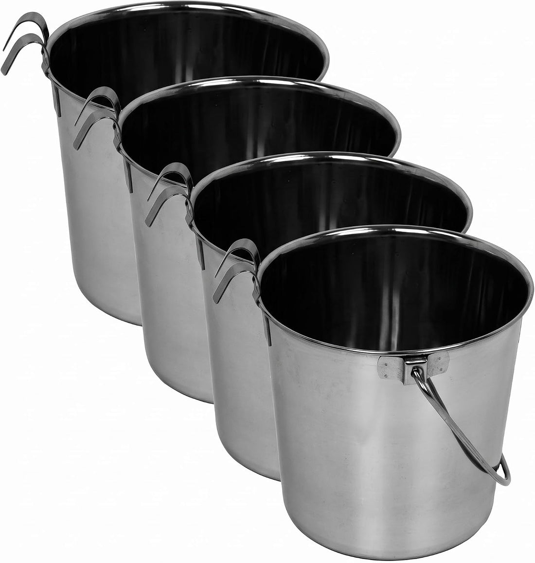 Advance Pet Product Heavy Stainless Steel with 2 Hook Bucket