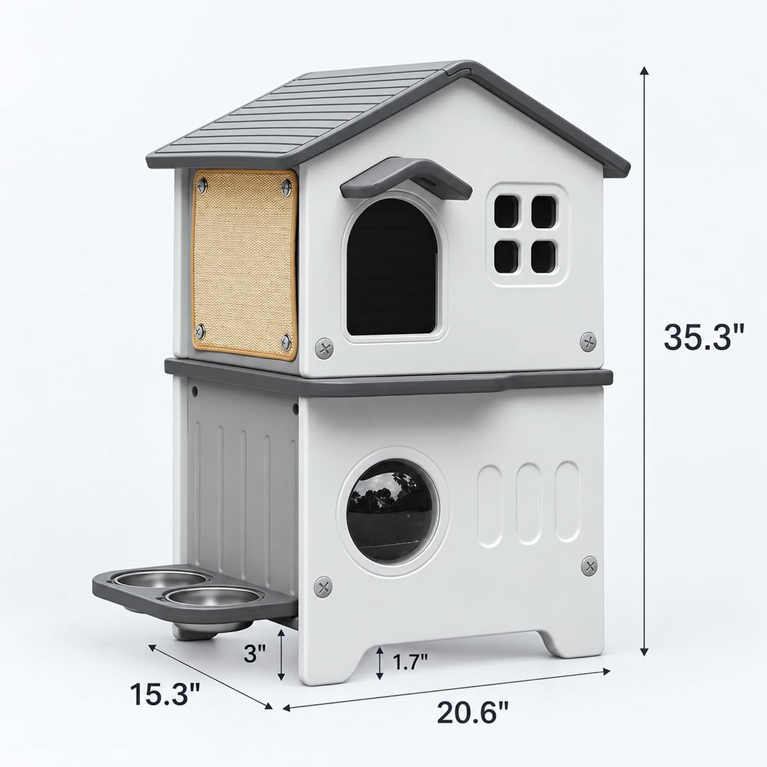 Insulated Outdoor Cat House Weatherproof for Feral Multi Cat