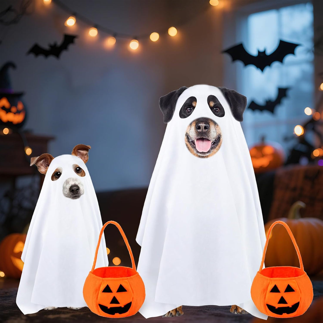 Dog Halloween Costumes, Dog Ghost Costume Funny Pet Ghost Costume