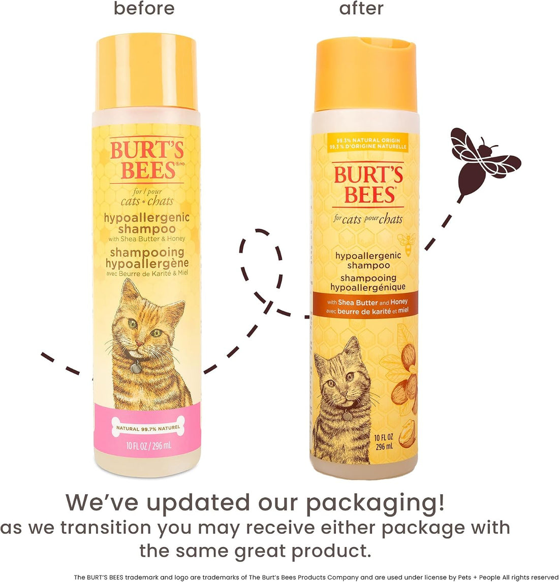 Burt's Bees for Pets Hypoallergenic Cat Shampoo with Shea Butter