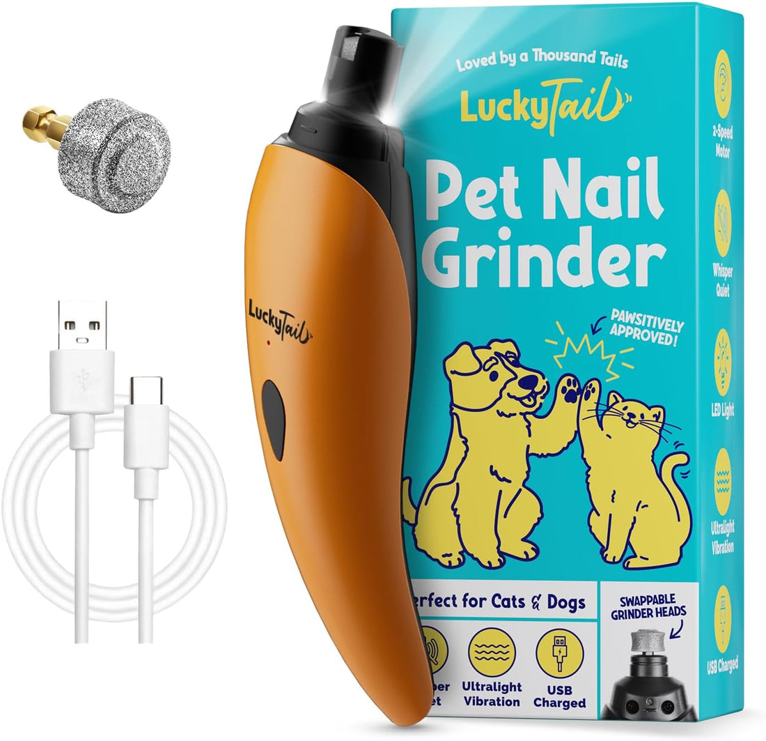 LuckyTail Dog Nail Grinder, Whisper-Quiet