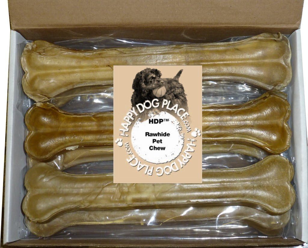 HDP 12" Pressed Rawhide Bone Pack of 10