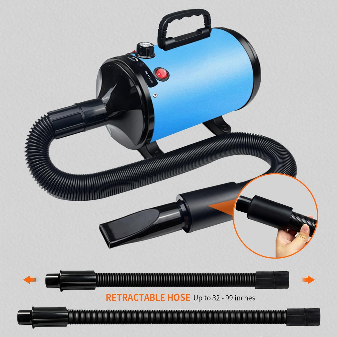 Dog Dryer for Pet Grooming, High-Velocity Force Blow Dryer