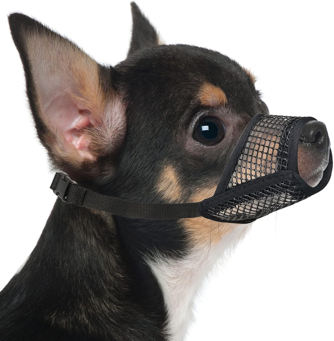 Mayerzon Dog Muzzle, Soft Mesh Muzzles for Small Dogs Biting | Black