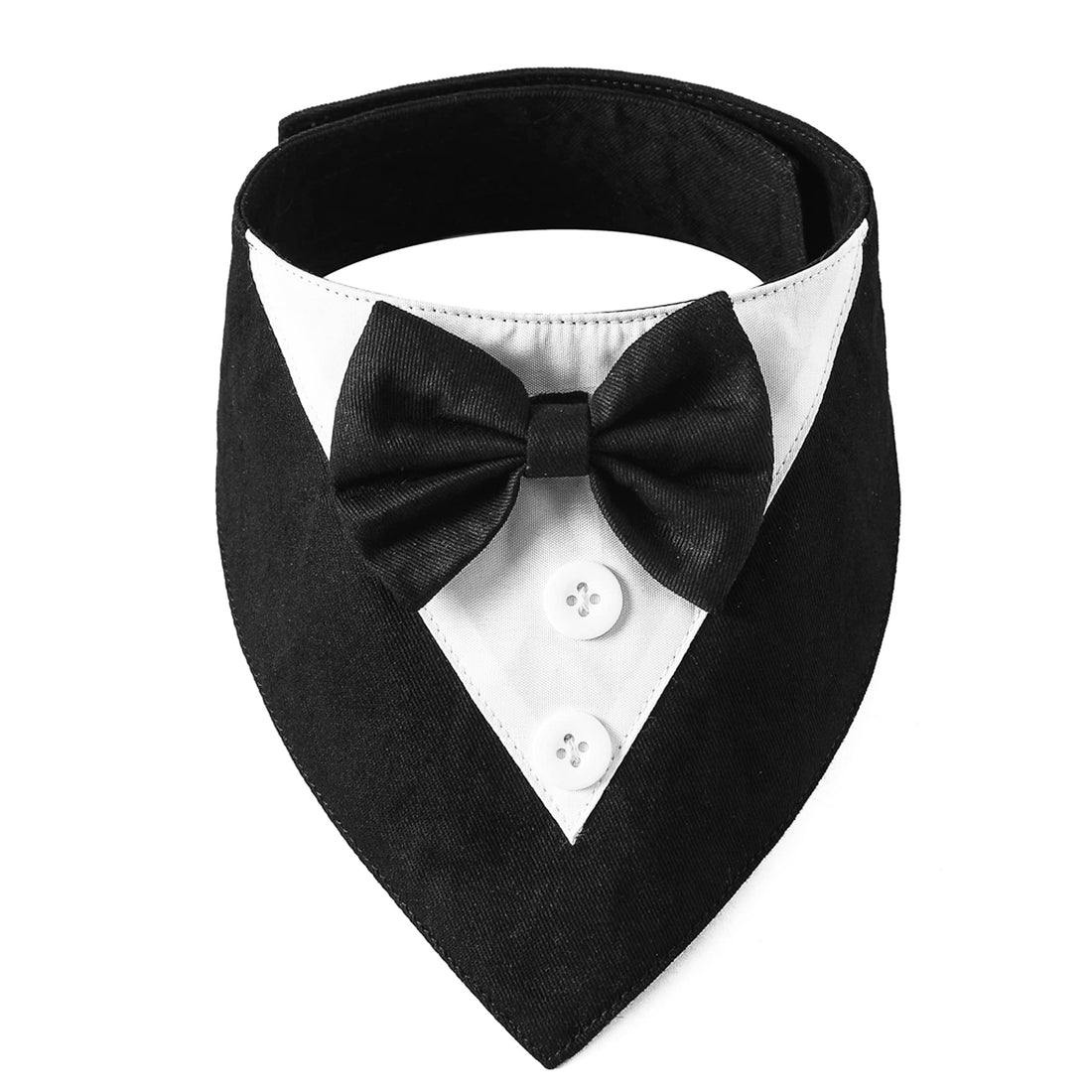 ADOGGYGO Formal Dog Tuxedo, Wedding Dog Bandana Collar with Bowtie