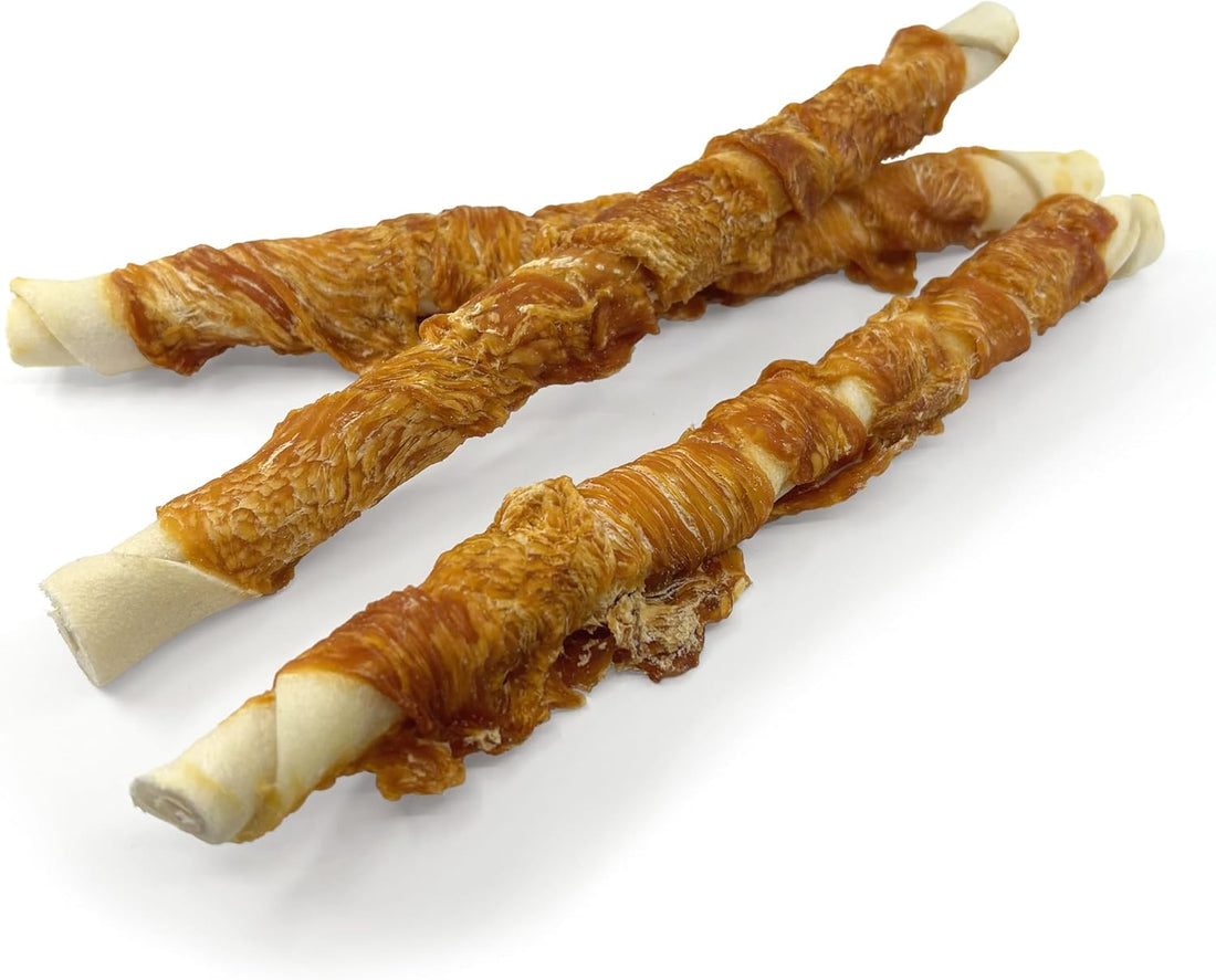 Pet 'n Shape Chik 'n Hide Twists, Chicken Wrapped Rawhide Treats