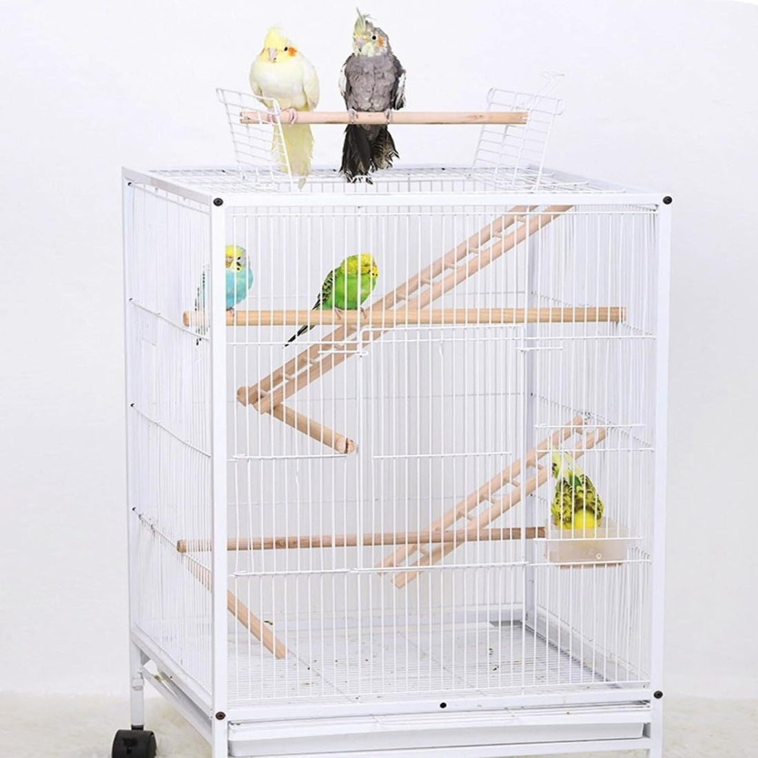 2pcs Birdie Basics Wooden Ladder for Bird Cage Climbing Ladder Toy