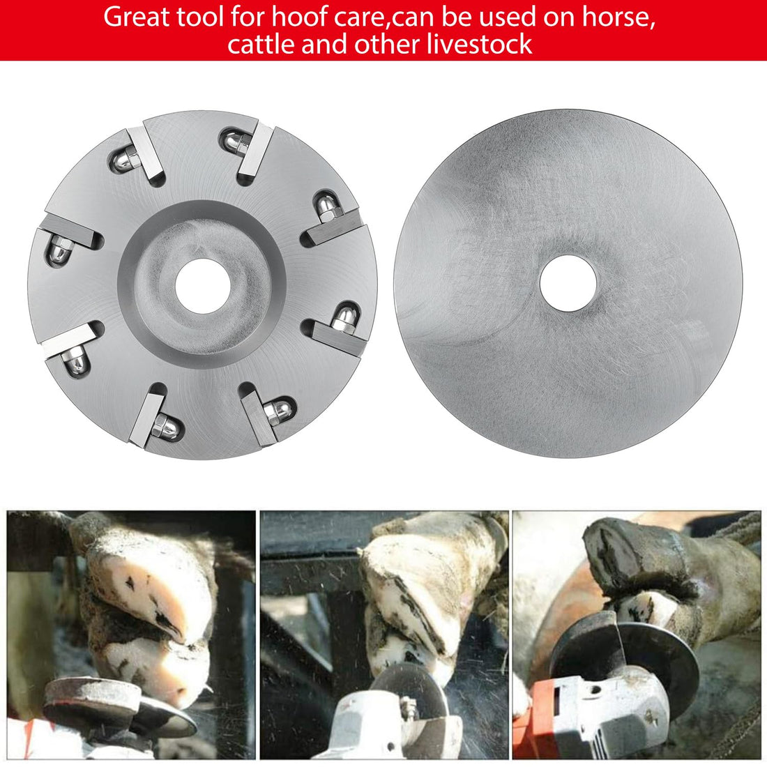 8 Blades Livestock Hoof Trimming Grinding Wheel Sheep Cattles Horses