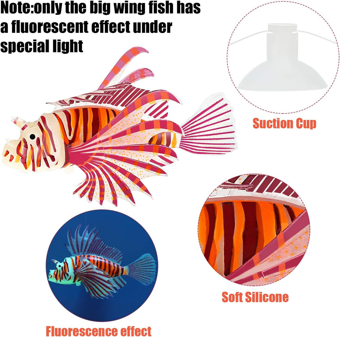 Weewooday 7 Pcs Artificial Fish Glowing Effect