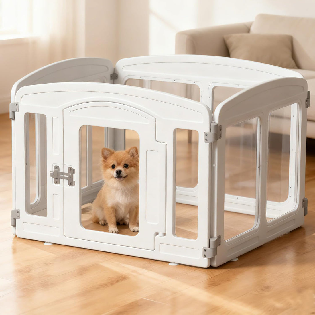 Clear Puppy Playpen Indoor - Ideal for Small & Toy Dogs