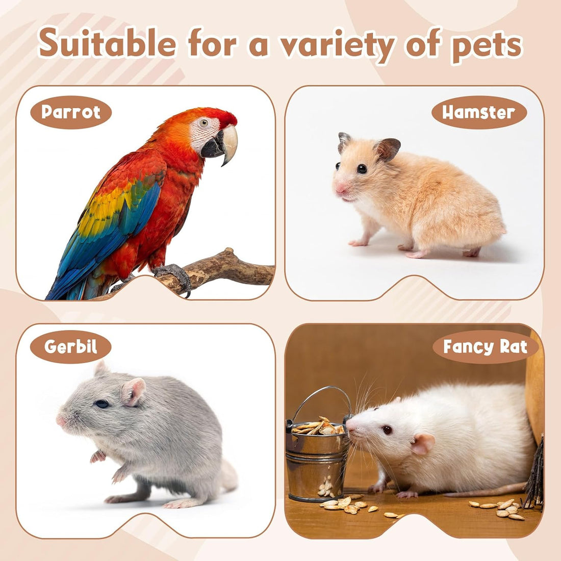 Dansydaisy 2 Pack Hamster Tunnel
