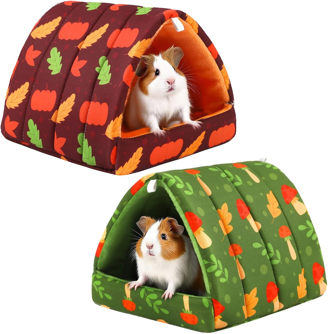 UPINS 2 Pack Guinea Pig Hideout, Washable Small Animal House Bed