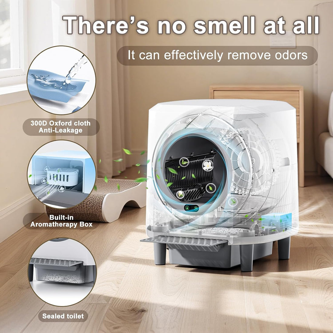 Automatic Litter Box, Self Cleaning Litter Box, Odor Control