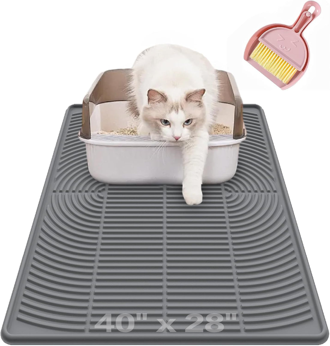 Extra Large Cat Litter Mat, Waterproof Litter Mat, 51.2 x 25.6 in