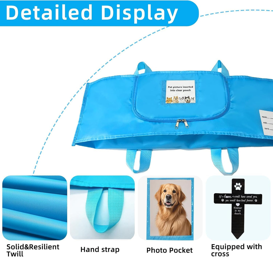 JWIZYOTR Eco-Friendly Pet Casket Body Bag, Pet Burial Box with Dignity